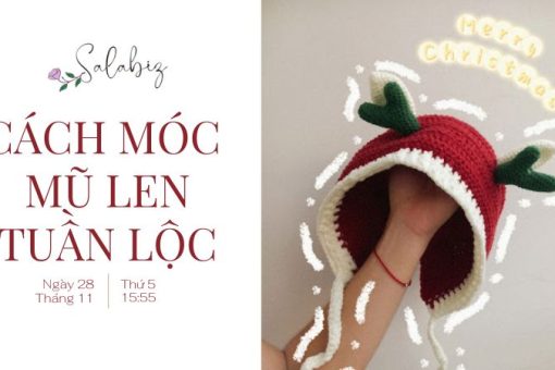 Cách móc mũ len Tuần lộc đón Giáng sinh chi tiết A – Z